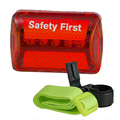 Red Rectangle LED Light Up Bike Reflector